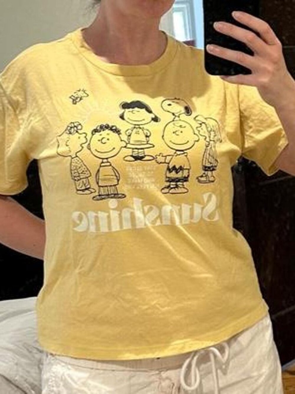 GAP Peanuts Light Yellow T-shirt size Small